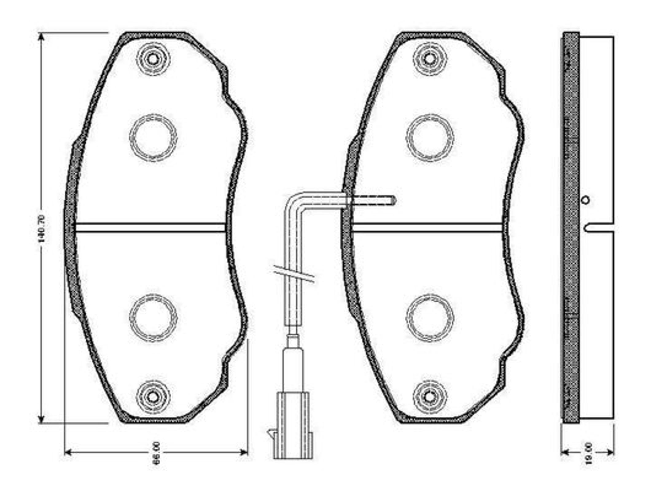 0986TB2432 BOSCH Колодки тормозные дисковые