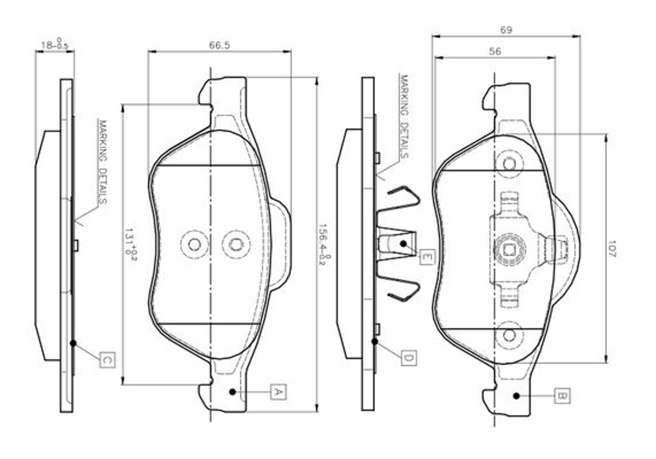 0986TB2434 BOSCH Комплект тормозных колодок, дисковый тормоз