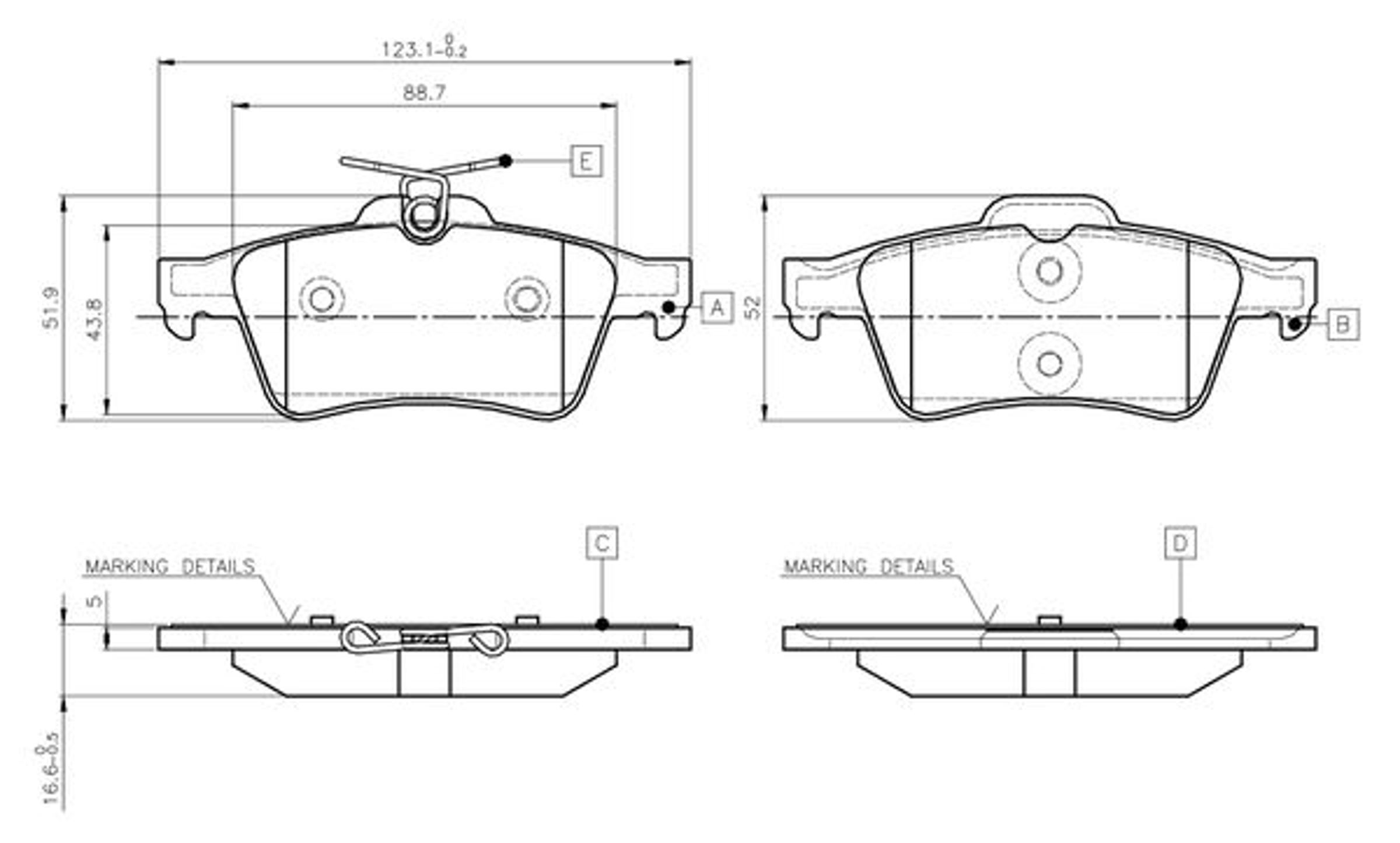 0986TB3028 BOSCH Комплект тормозных колодок, дисковый тормоз