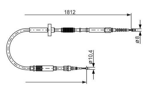 1 987 477 659 BOSCH трос ручника л.+п.