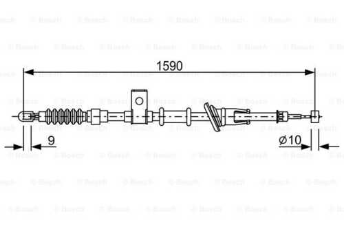 1 987 477 878 BOSCH Тросик, cтояночный тормоз