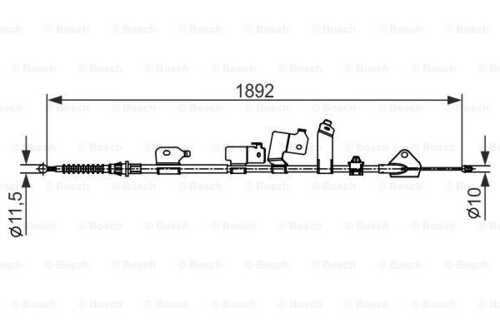 Тросик, cтояночный тормоз BOSCH 1 987 482 439