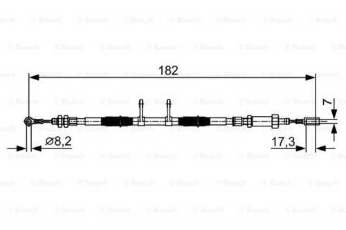 1 987 482 450 BOSCH Тросик, cтояночный тормоз