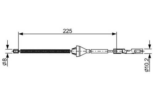 1 987 482 705 BOSCH Тросик, cтояночный тормоз