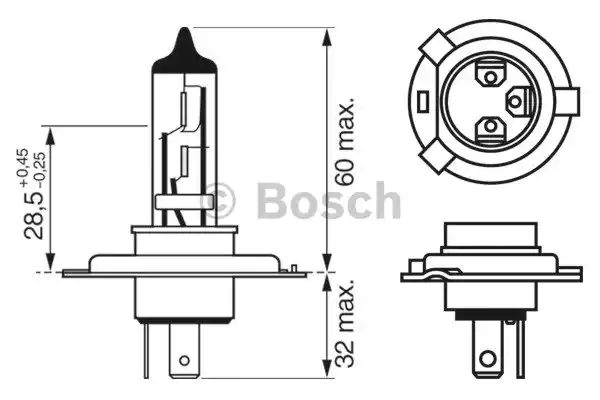 1987302041 BOSCH Лампа галогенная