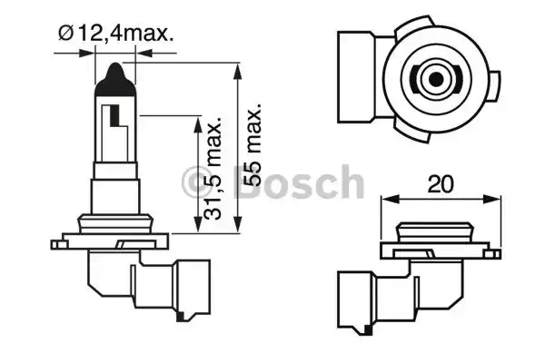 1987302083 BOSCH Лампа галогенная