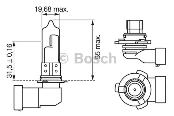 1987302152 BOSCH Лампа галогенная