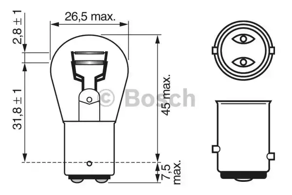 1987302202 BOSCH Лампа накаливания