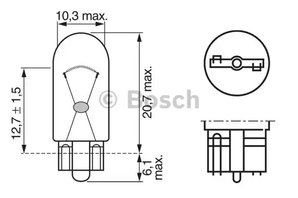 1987302206 BOSCH Лампа накаливания