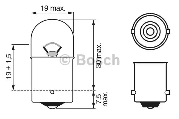 Лампа накаливания фонарь указателя поворота BOSCH 1987302284