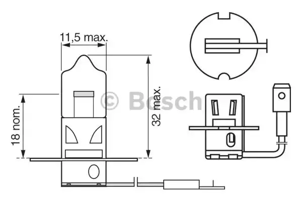 1987302431 BOSCH Лампа галогенная для грузовых автомобилей