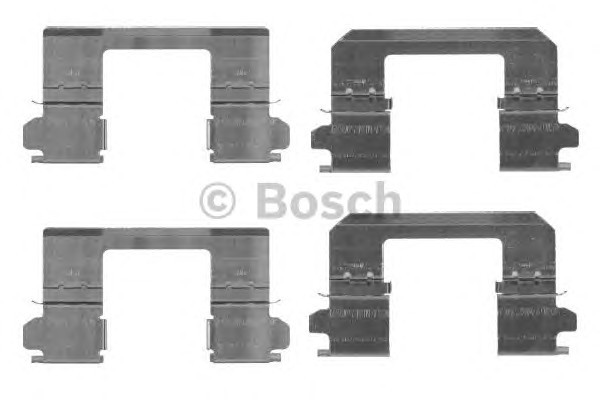 1987474461 BOSCH Комплект монтажный тормозных колодок