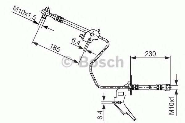 Шланг тормозной BOSCH 1 987 476 200