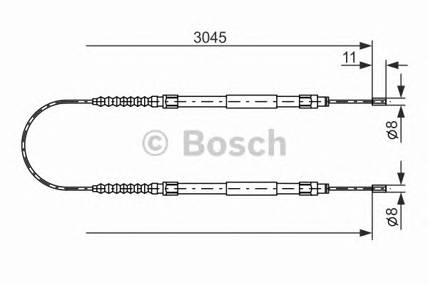 Трос стояночного тормоза BOSCH 1987477115