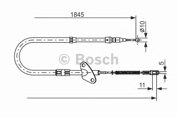 Трос стояночного тормоза BOSCH 1987477118