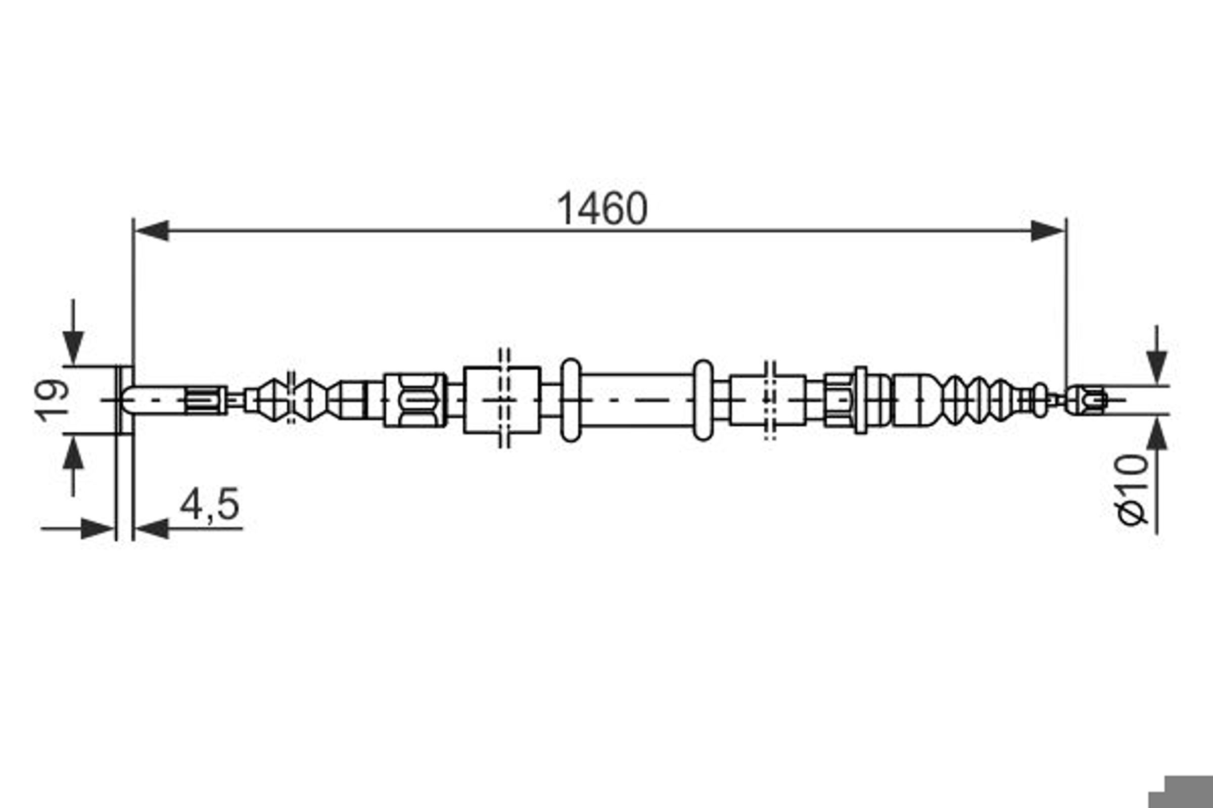 1987477375 BOSCH Трос, стояночная тормозная система