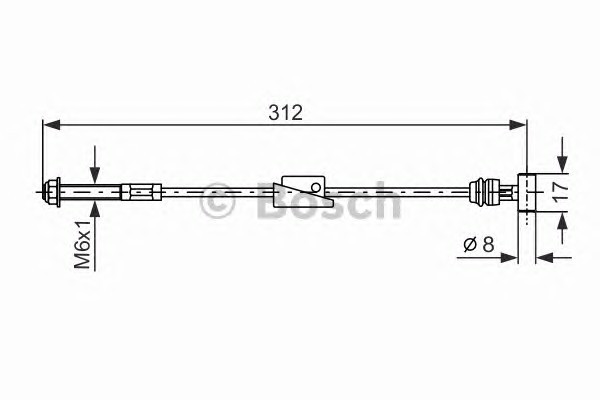 1987477517 BOSCH Трос стояночного тормоза