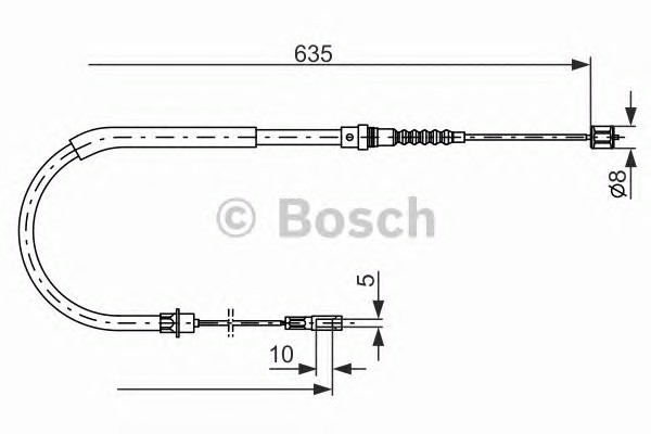 Трос стояночного тормоза BOSCH 1987477567