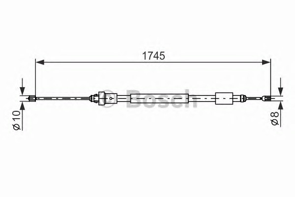 1987477576 BOSCH Трос стояночного тормоза