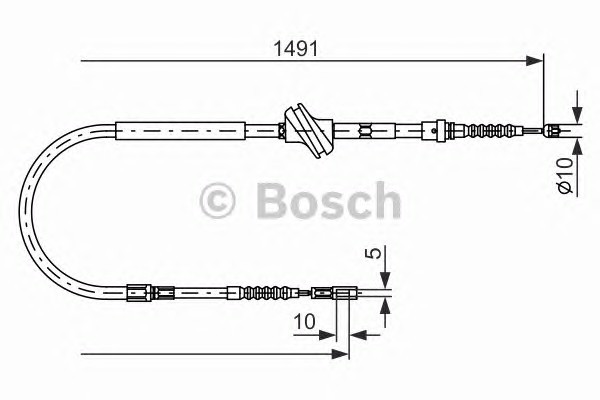 Трос стояночного тормоза BOSCH 1987477687