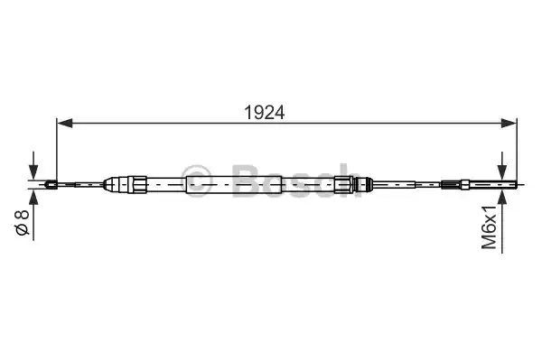 1987477693 BOSCH Трос стояночного тормоза