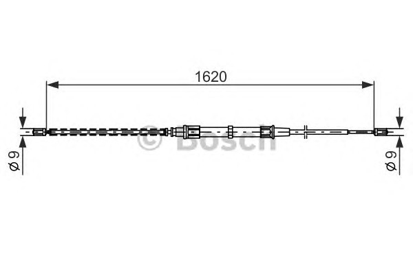 1987477704 BOSCH Трос стояночного тормоза