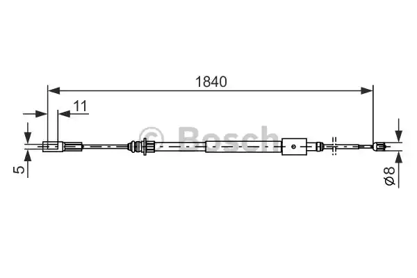 1987477712 BOSCH Трос стояночного тормоза