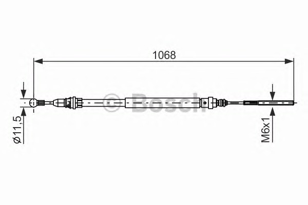 1987477713 BOSCH Трос стояночной тормозной системы задний