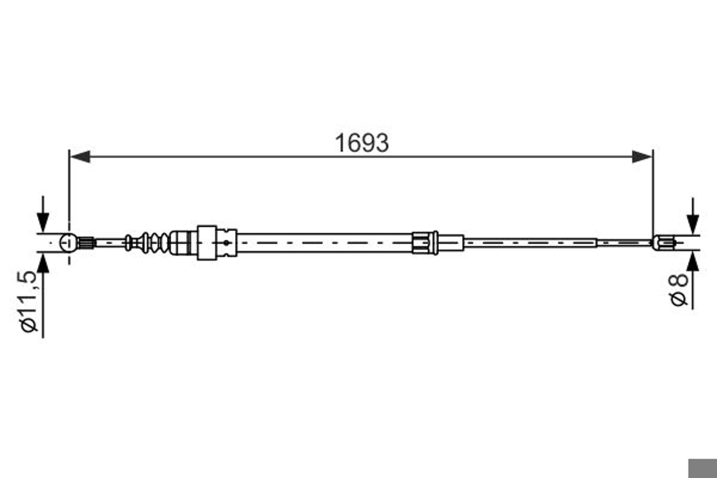 Трос стояночного тормоза BOSCH 1987477817