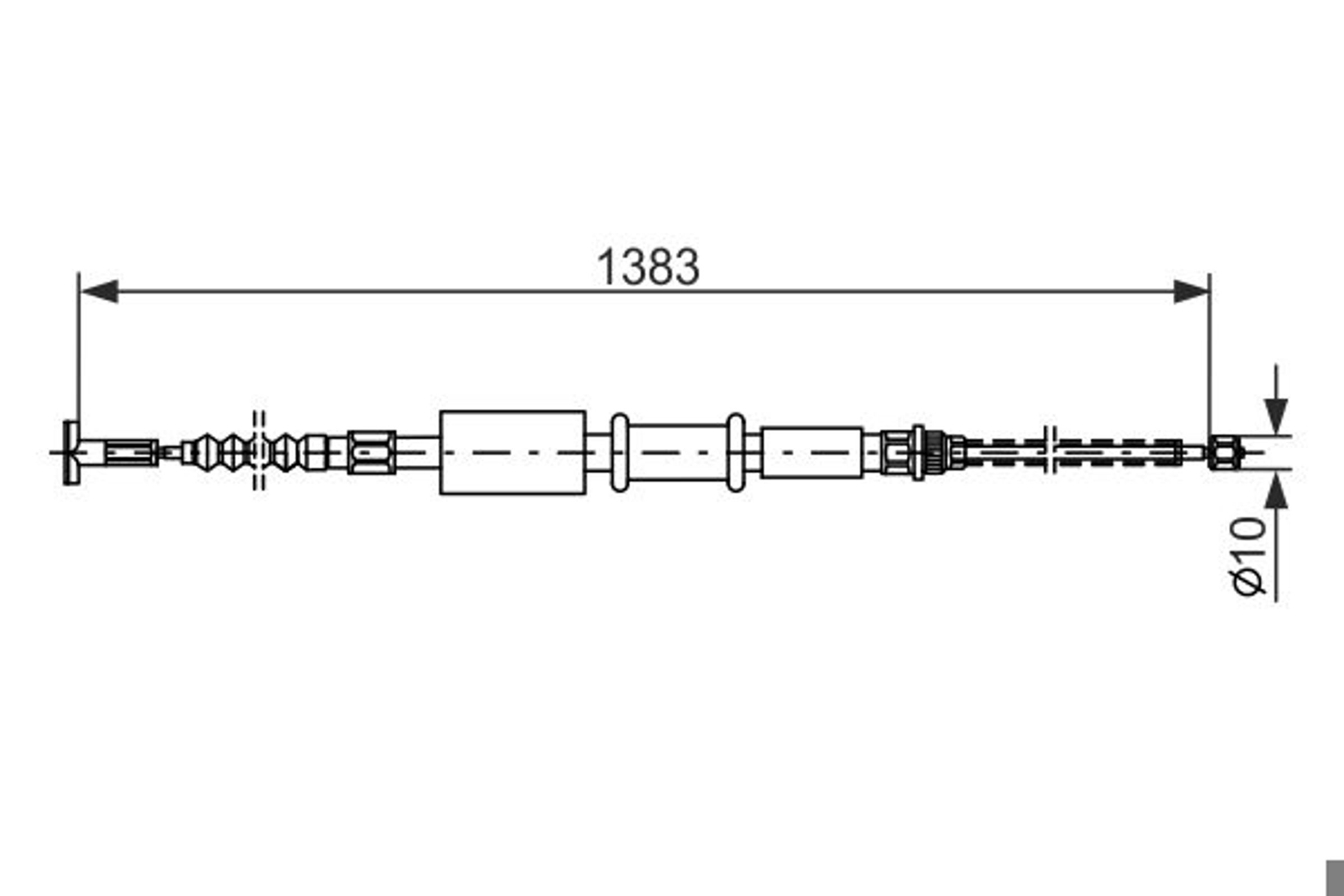 1987477826 BOSCH Трос, стояночная тормозная система