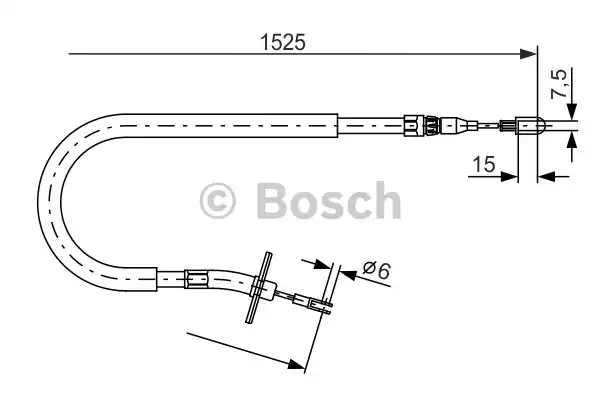 1987477858 BOSCH Трос стояночного тормоза