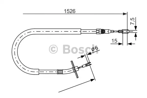 1987477859 BOSCH Трос стояночного тормоза