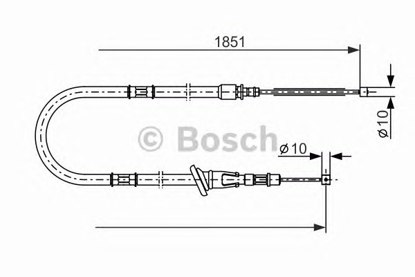 Трос стояночного тормоза BOSCH 1987477864