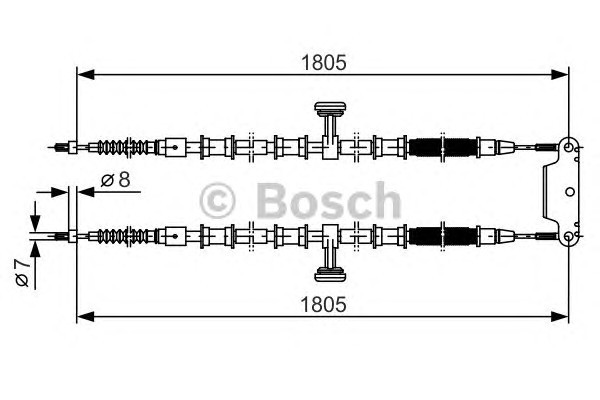 Трос стояночного тормоза BOSCH 1987477907