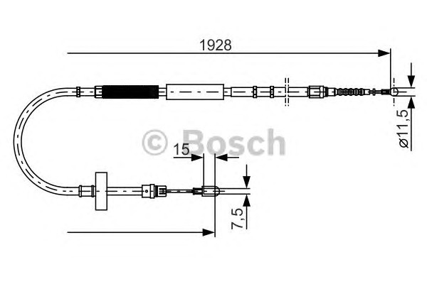 1987477922 BOSCH Трос стояночного тормоза