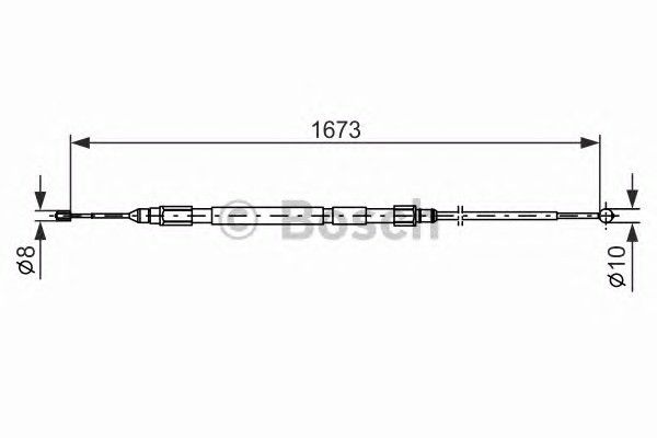 1987477948 BOSCH Трос стояночного тормоза