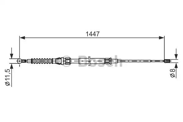 1987477958 BOSCH Трос стояночного тормоза