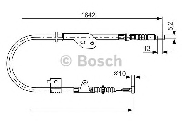 Трос стояночного тормоза BOSCH 1987477981