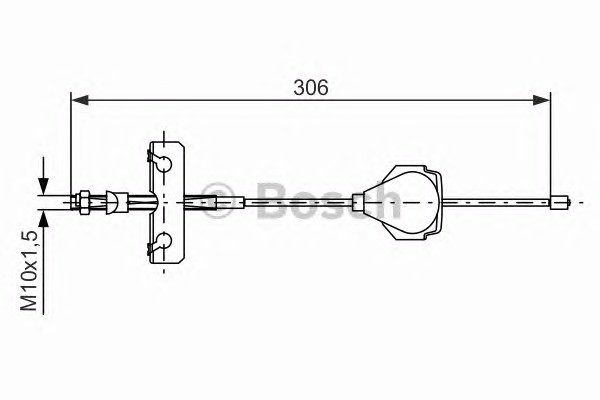 1987477990 BOSCH Трос стояночного тормоза