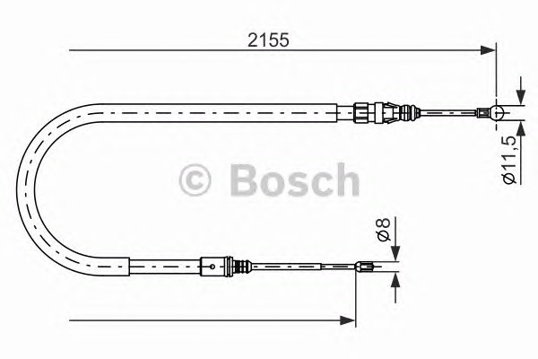 Трос стояночного тормоза BOSCH 1987477994