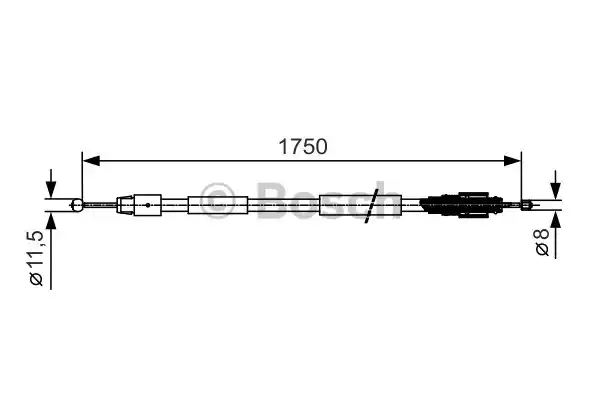 1987482018 BOSCH Трос стояночного тормоза