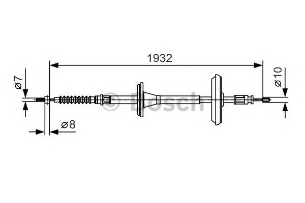 Трос стояночная тормозная система BOSCH 1987482021