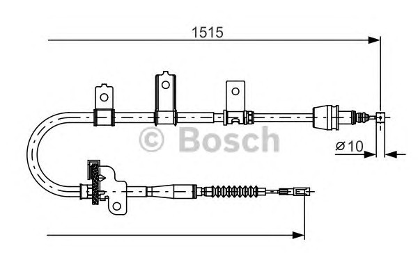 Трос стояночного тормоза BOSCH 1987482098