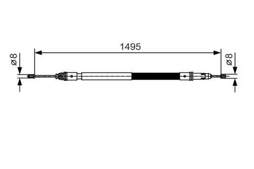 1987482118 BOSCH Трос ручника