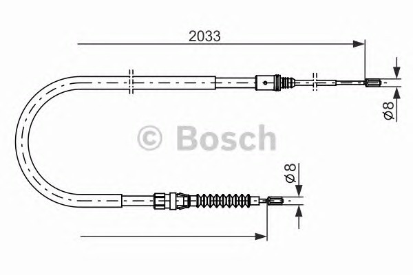 1987482190 BOSCH Трос стояночного тормоза