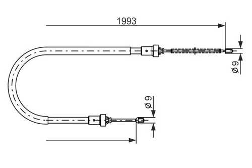 1987482233 BOSCH Трос ручника