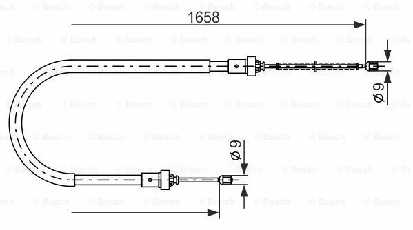 1987482234 BOSCH Трос стояночного тормоза