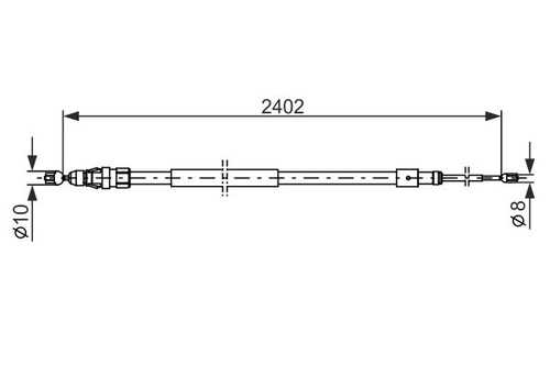 1987482276 BOSCH Трос ручника