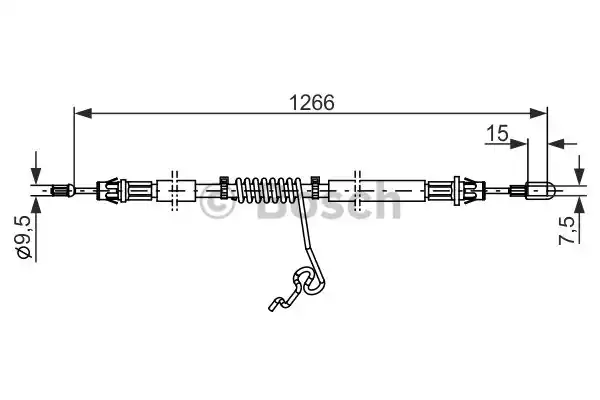 1987482281 BOSCH Трос стояночного тормоза