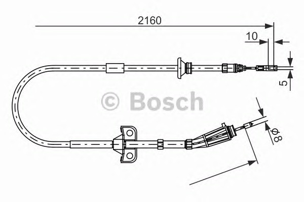 Трос стояночного тормоза BOSCH 1987482284